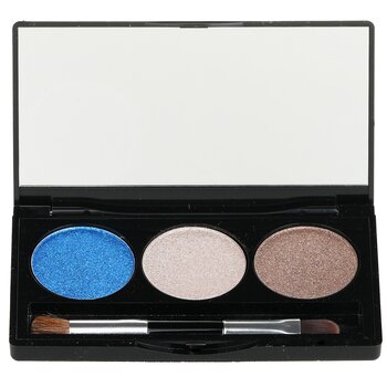 Laura Geller Baked Cream Glaze Trio Eyshadow Palette With Brush - # Sandy Lagoon