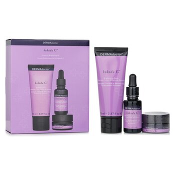 Kakadu C Vitamin C Brightening Kit: Daily Cleanser 70ml + 20% Vitamin C Serum 15ml + Eye Souffle 15ml