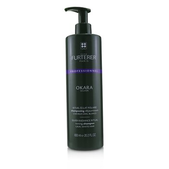 Rene Furterer Okara Silver Silver Radiance Ritual Toning Shampoo - Gray, White Hair (Salon Product)