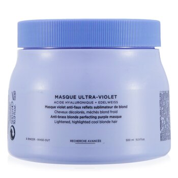 Blond Absolu Masque Ultra-Violet Anti-Brass Blonde Perfecting Purple Masque (Lightened Cool Blonde Hair)