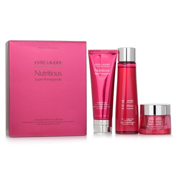 Nutritious Super-Pomegranate Overnight Radiance Collection: Cleansing Foam 125ml+Lotion Intense Moist 200ml+Night Creme 50ml