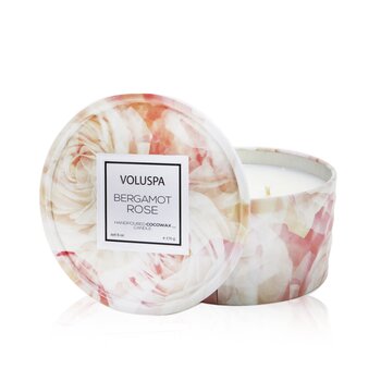 Voluspa 2 Wick Tin Candle - Bergamot Rose