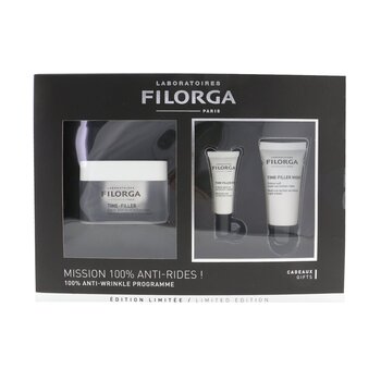 Filorga Time-Filler Mission 100% Anti-Wrinkle Set: Time-Filler 50ml + Time-Filler Eyes 4ml + Time-Filler Night 15ml