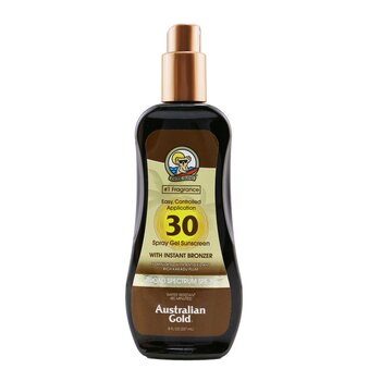 Australian Gold Spray Gel Sunscreen SPF 30 with Instant Bronzer