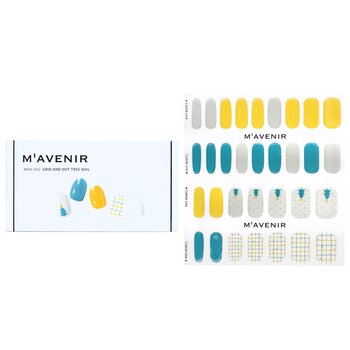 Mavenir Nail Sticker (Assorted Colour) - # Grid And Dot Tree Nail