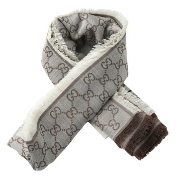 Gucci Square Scarf 281942 Beige/L. Brown