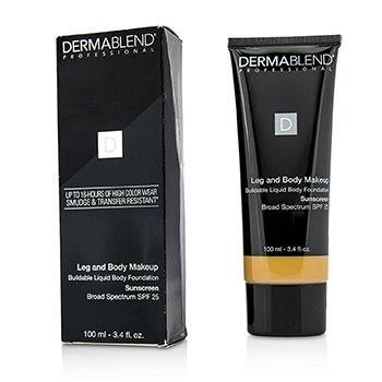 Dermablend Leg and Body Make Up Buildable Liquid Body Foundation Sunscreen Broad Spectrum SPF 25 - #Medium Golden 40W