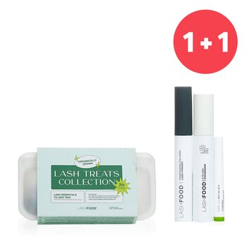 LashFood 【1+1 Set】Lash Essentials To Gro Trio: Eyelash Enhancer 3ml+ Lash Primer 8ml+ Chamomile Makeup Eraser Pen 0.5ml